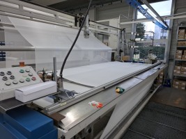 SCHMALE DURATE AIV RL-R Automatic longitudinal Cutting and Hemming for curtains 510  SCHMALE DURATE 1991  Used - Second Hand Textile Machinery 