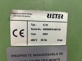  Carde coton RIETER C51 C51 RIETER 2000/2001 d'Occasion - Machines Textiles de Seconde Main  -