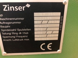  Continu à filer coton ZINSER RM 350 linké autoconer 350 ZINSER 2001 d'Occasion - Machines Textiles de Seconde Main  -