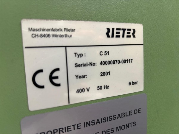  Cotton cards C51 RIETER - Second Hand Textile Machinery 2000/2001 