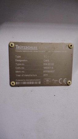  Carde coton TRUTZSCHLER TC07  - Occasion 2011 