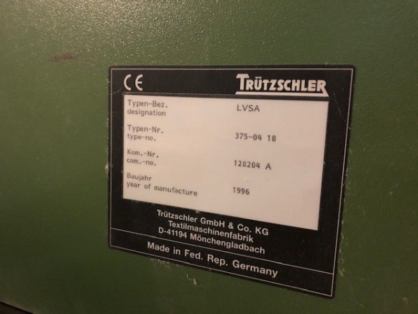  Condensor TRUTZSCHLER LVSA - Second Hand Textile Machinery 1994/1996 