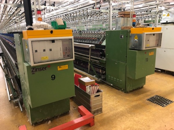  ZINSER Cotton ring frame RM 350 linked autoconer - Second Hand Textile Machinery 2001 