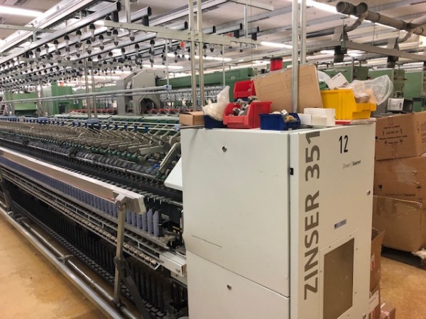  Cotton ring frames ZINSER RM 351 - Second Hand Textile Machinery 2002 