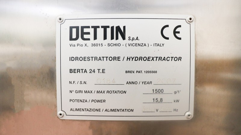  Essoreuse DETTIN BERTA 24 TE  - Occasion 2007 