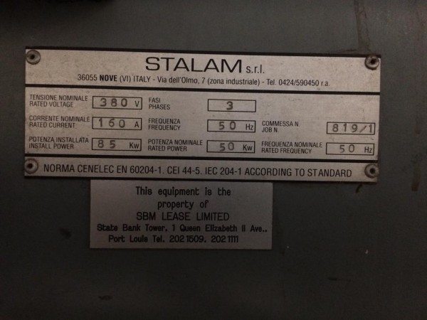  STALAM High frequency dryer. - Second Hand Textile Machinery 1997 