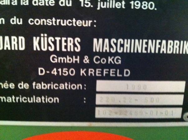  Foulard de laboratoire ou enduction KUSTERS .  - Occasion 1990 