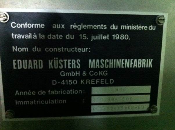  Vaporisage de laboratoire KUSTERS .  - Occasion 1990 