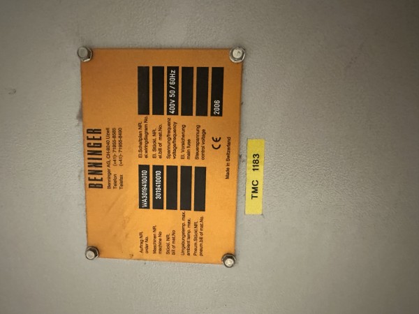  BENNINGER ERGO-TEC Sectional warper - Second Hand Textile Machinery 2006 