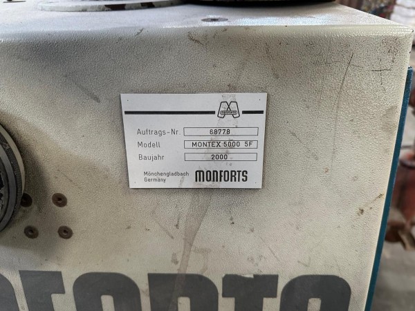  MONFORTS MONTEX 5000 5F flat stenter with chain and weft MONTEX - Second Hand Textile Machinery 2000 