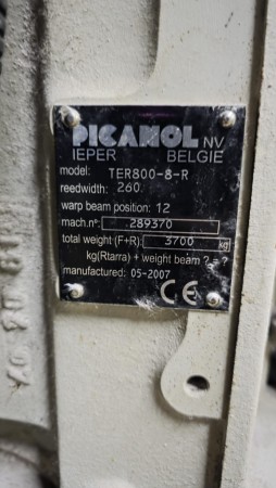  PICANOL TERRY PLUS 800 Terry weaving looms  - Second Hand Textile Machinery 2007 