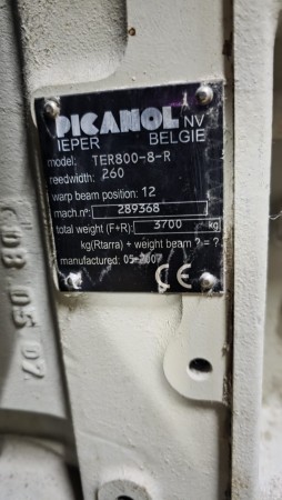  PICANOL TERRY PLUS 800 Terry weaving looms  - Second Hand Textile Machinery 2007 